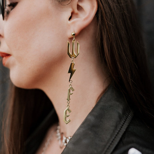 Alternative WIFE Gold Earrings – product image 2 of 2