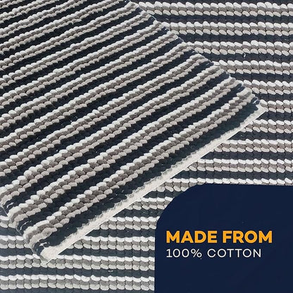 OLIVIA ROCCO Amalfi 2 Piece Bath Mat Set 100% Cotton Jumbo Plush Absorbent Pedestal Bath – product image 4 of 10
