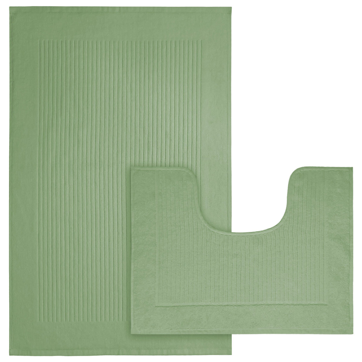 OLIVIA ROCCO Monaco 2 Piece Bath Mat And Pedestal Set Non Slip Water Absorbent 100% Cotton Easy-Care Hotel-Quality Textile – product image 9 of 10