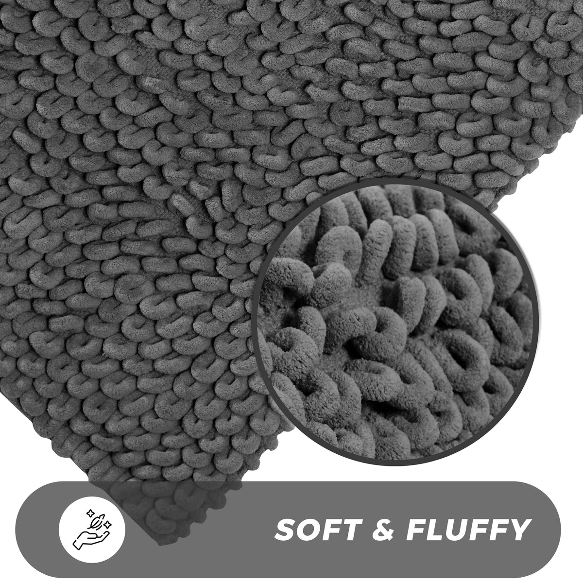 OLIVIA ROCCO Jumbo Loop Bath Mat Non Slip Water Absorbent Rug Easy-Care Hotel-Quality Textile – product image 4 of 9