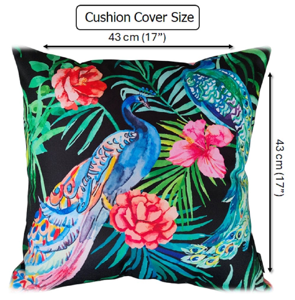 OLIVIA ROCCO Peacock Waterproof Cushion Covers 43 X 43 CM Reversible Breathable Bedroom Refresh Sofa Accent – product image 5 of 7