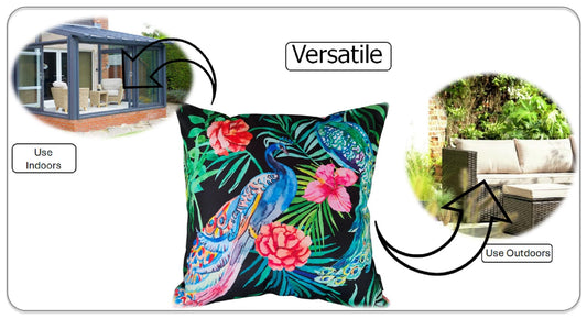 OLIVIA ROCCO Peacock Waterproof Cushion Covers 43 X 43 CM Reversible Breathable Bedroom Refresh Sofa Accent – product image 2 of 7