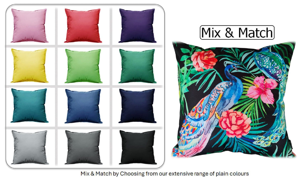 OLIVIA ROCCO Peacock Waterproof Cushion Covers 43 X 43 CM Reversible Breathable Bedroom Refresh Sofa Accent – product image 7 of 7