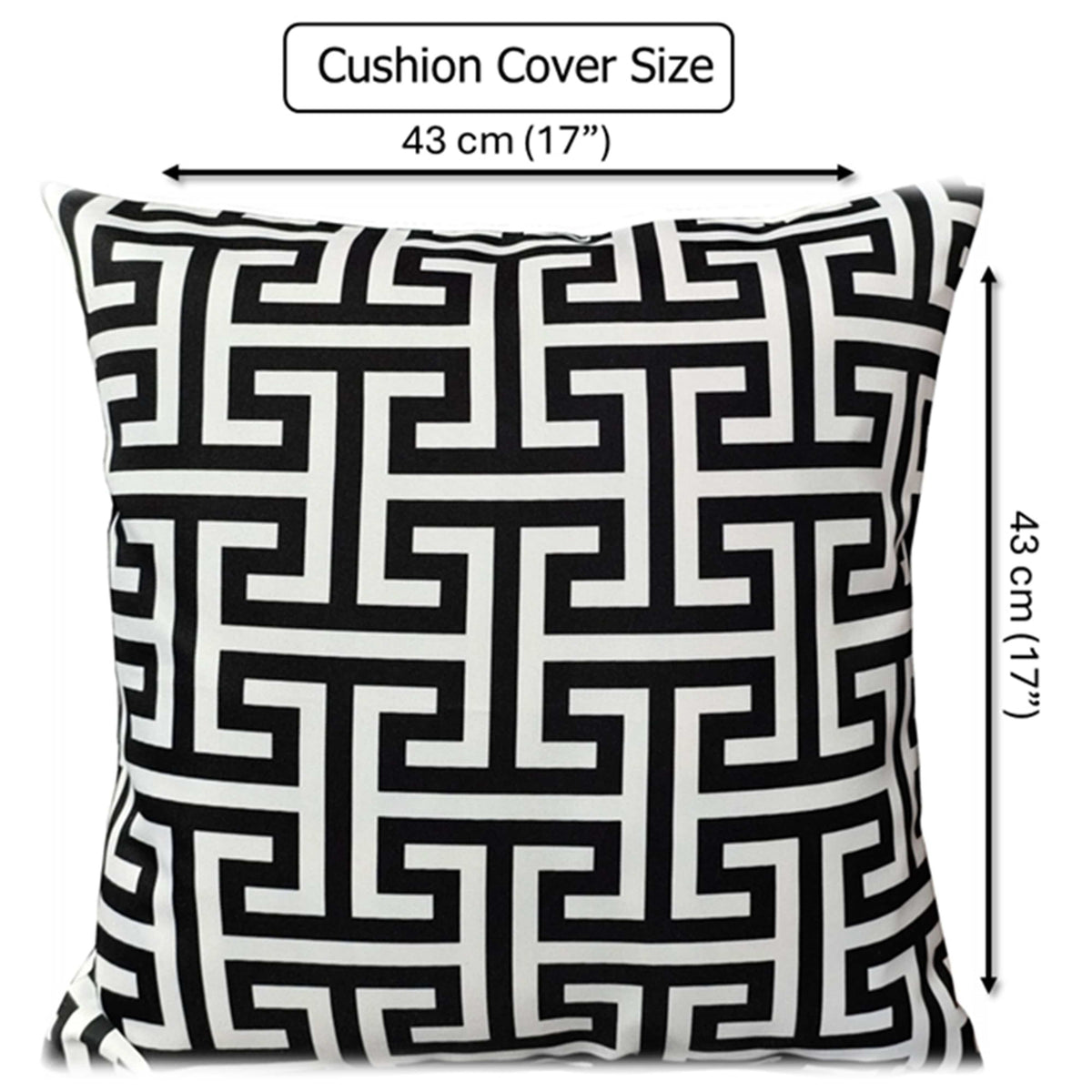 OLIVIA ROCCO Milano Black Waterproof Cushion Covers 43x43 cm Reversible Breathable – product image 2 of 8