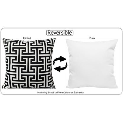 OLIVIA ROCCO Milano Black Waterproof Cushion Covers 43x43 cm Reversible Breathable – product image 3 of 8