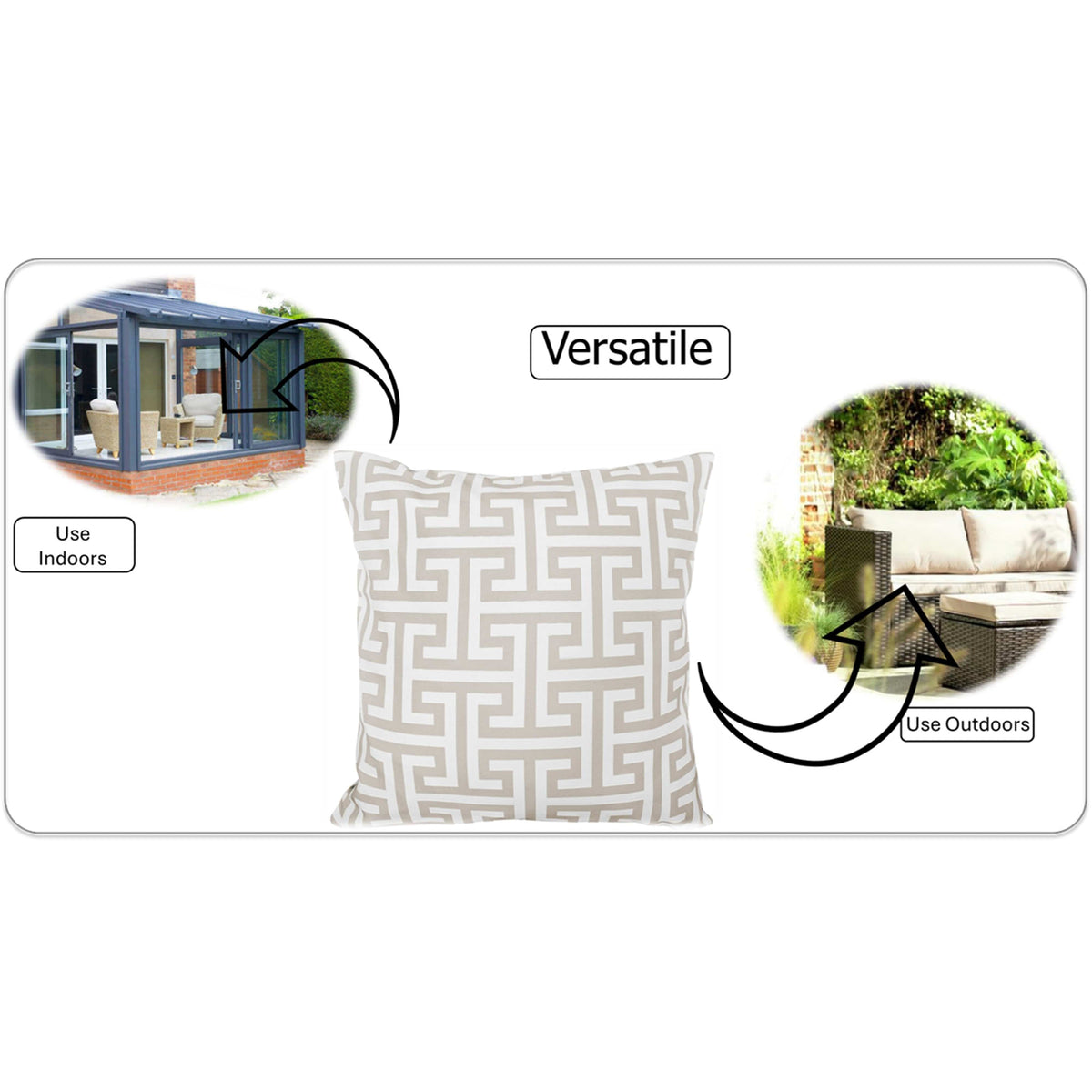OLIVIA ROCCO Cushion Covers 43x43 cm Waterproof Breathable Outdoor Indoor Use Milano – product image 4 of 8