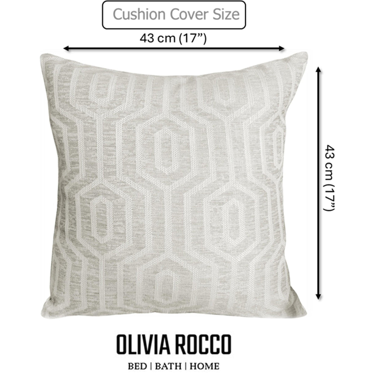 OLIVIA ROCCO Paris Cushion Covers 2 Pack Modern Natural Decorative Square Scatter – product image 2 of 8