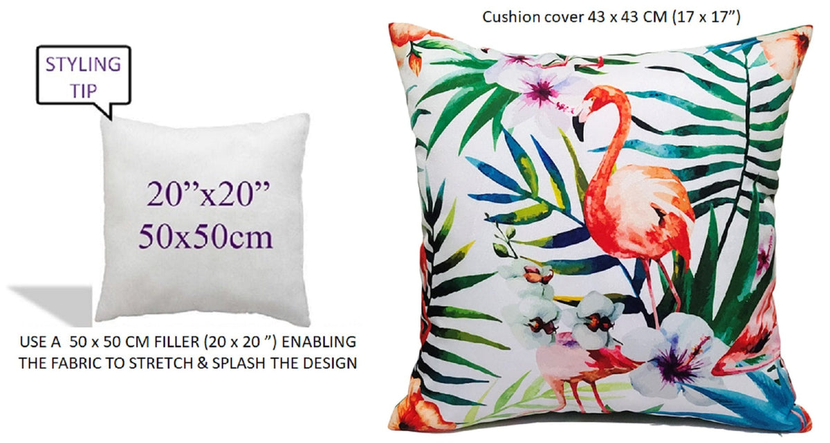 OLIVIA ROCCO Flamingo Waterproof Cushion Covers 43x43 cm Reversible Breathable Decorative – product image 4 of 6