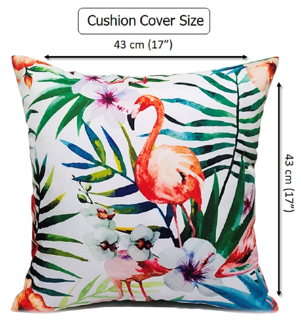 OLIVIA ROCCO Flamingo Waterproof Cushion Covers 43x43 cm Reversible Breathable Decorative – product image 2 of 6