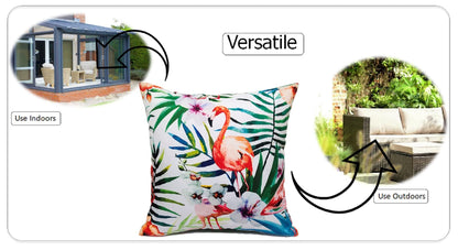 OLIVIA ROCCO Flamingo Waterproof Cushion Covers 43x43 cm Reversible Breathable Decorative – product image 5 of 6