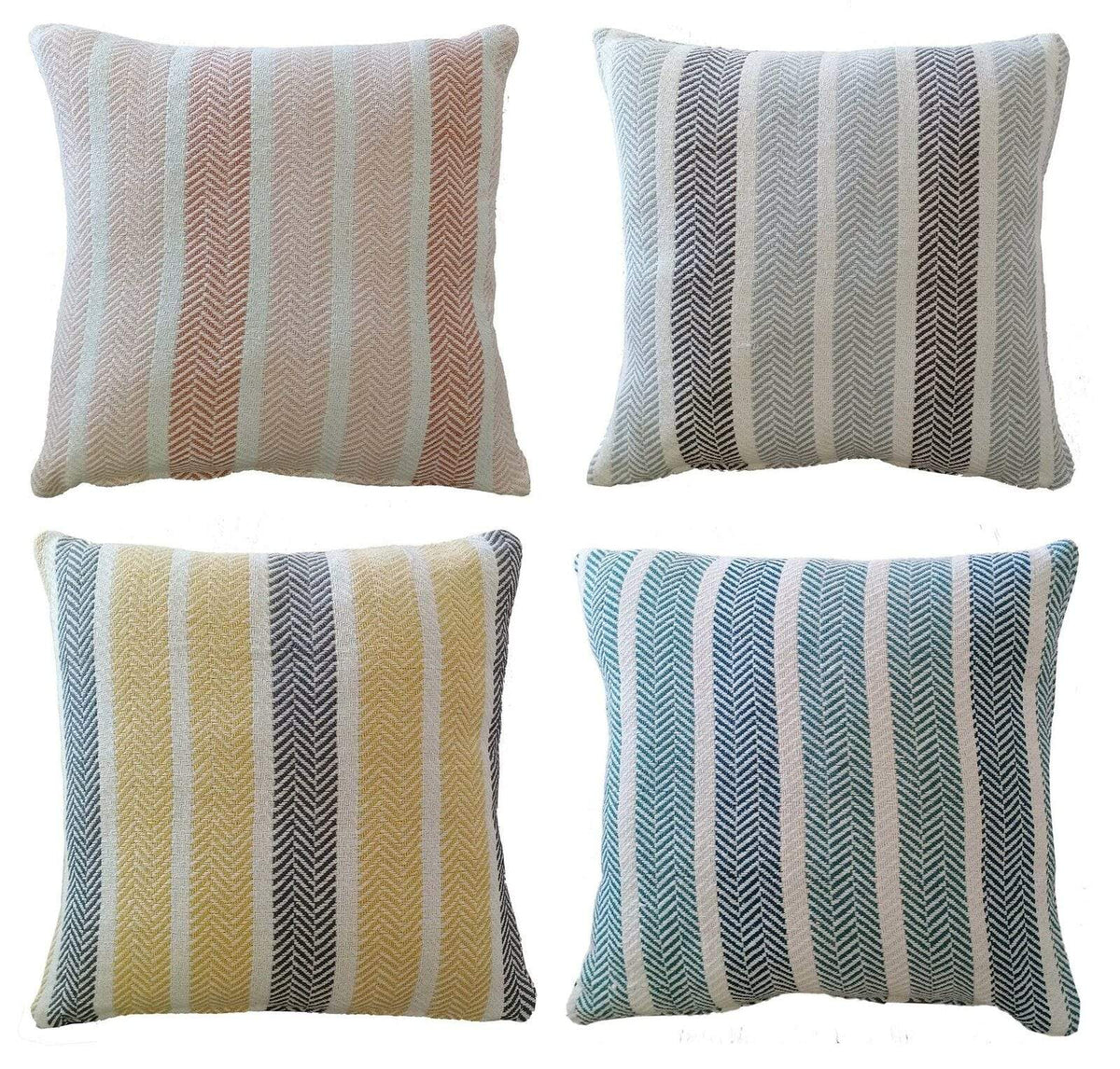 OLIVIA ROCCO Cushion Covers Striped Indian Cotton Indoor Outdoor With Discreet Zipper – product image 1 of 5