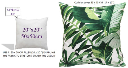 OLIVIA ROCCO Cushion Covers Jamil Green Waterproof 43x43 cm Reversible Breathable Indoor – product image 4 of 6