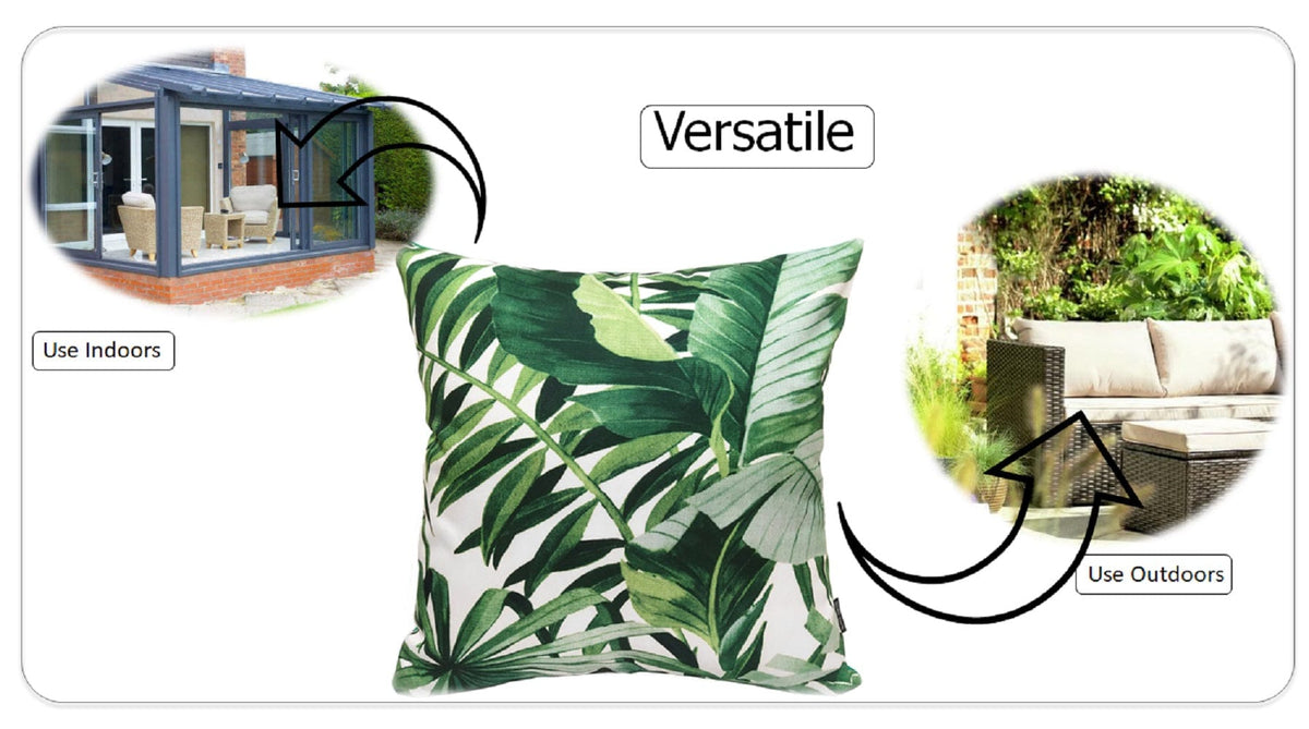 OLIVIA ROCCO Cushion Covers Jamil Green Waterproof 43x43 cm Reversible Breathable Indoor – product image 5 of 6