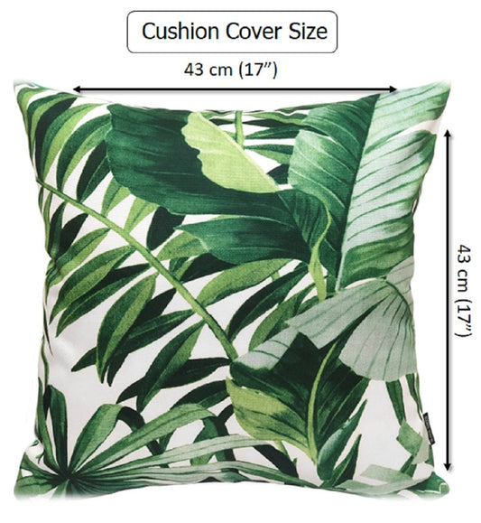 OLIVIA ROCCO Cushion Covers Jamil Green Waterproof 43x43 cm Reversible Breathable Indoor – product image 2 of 6