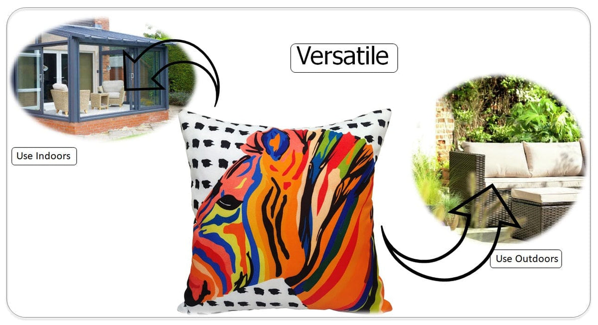 OLIVIA ROCCO Kampala Orange Waterproof Cushion Covers 43 x 43 cm Reversible Breathable – product image 5 of 6