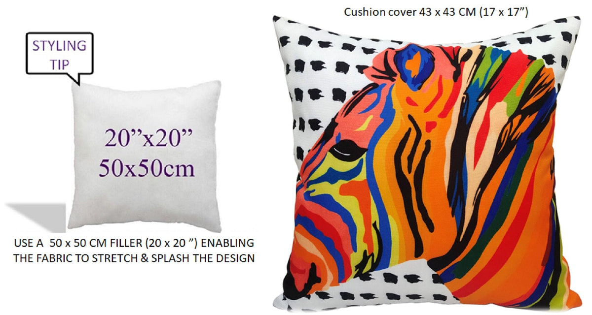 OLIVIA ROCCO Kampala Orange Waterproof Cushion Covers 43 x 43 cm Reversible Breathable – product image 4 of 6