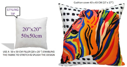 OLIVIA ROCCO Kampala Orange Waterproof Cushion Covers 43 x 43 cm Reversible Breathable – product image 4 of 6