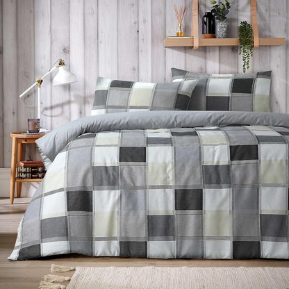 OLIVIA ROCCO Glencoe Check Duvet Cover Set Reversible Polycotton With Pillowcases – product image 2 of 7