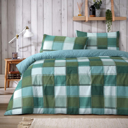 OLIVIA ROCCO Glencoe Check Duvet Cover Set Reversible Polycotton With Pillowcases – product image 3 of 7