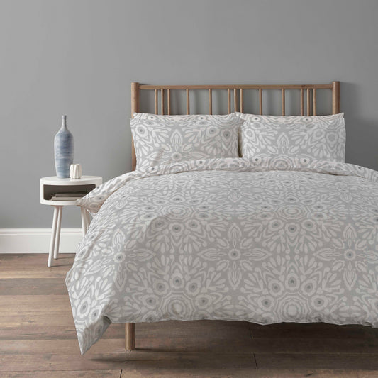 OLIVIA ROCCO Alhambra Natural Duvet Cover Set With Pillow Cases Easy Care Quilt Bedding – product image 1 of 1