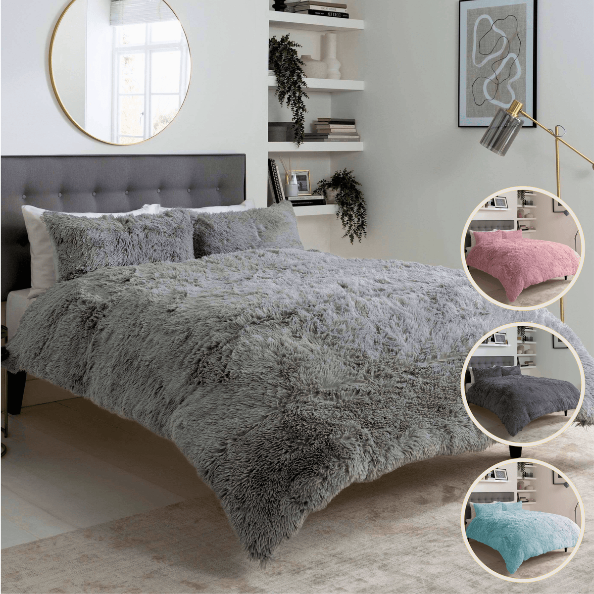 OLIVIA ROCCO Snuggle And Cuddle Faux Fur Duvet Set Extra-Soft Long Pile Winter Warmth – product image 1 of 5