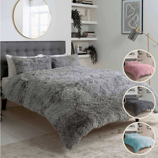 OLIVIA ROCCO Snuggle And Cuddle Faux Fur Duvet Set Extra-Soft Long Pile Winter Warmth – product image 1 of 5