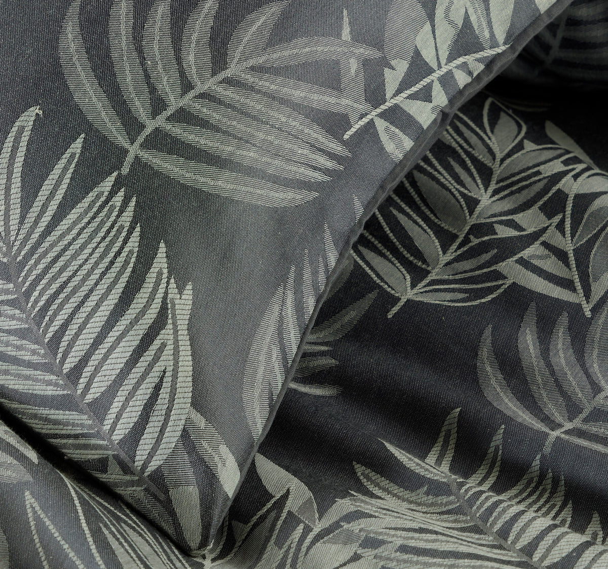 OLIVIA ROCCO Leaf Jacquard Reversible Duvet Cover Sets Grey And Pink Cotton Blend Eco – product image 8 of 9