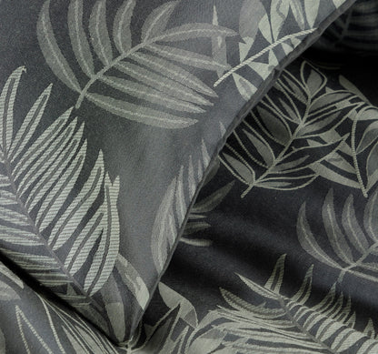 OLIVIA ROCCO Leaf Jacquard Reversible Duvet Cover Sets Grey And Pink Cotton Blend Eco – product image 8 of 9