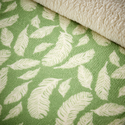OLIVIA ROCCO Floral Leaves Teddy Duvet Set Reversible Sherpa Fleece Winter Bedding Single – product image 3 of 3