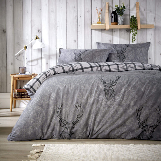 OLIVIA ROCCO Duvet Set Reversible Tartan Check Super Soft Cotton Single Double King Size – product image 1 of 2