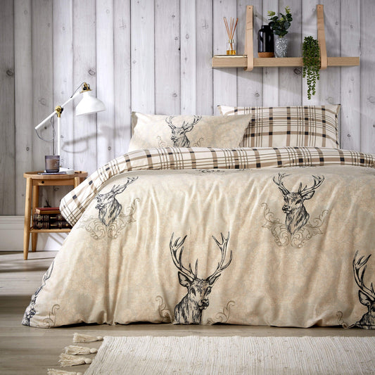 OLIVIA ROCCO Duvet Set Reversible Tartan Check Super Soft Cotton Single Double King Size – product image 2 of 2