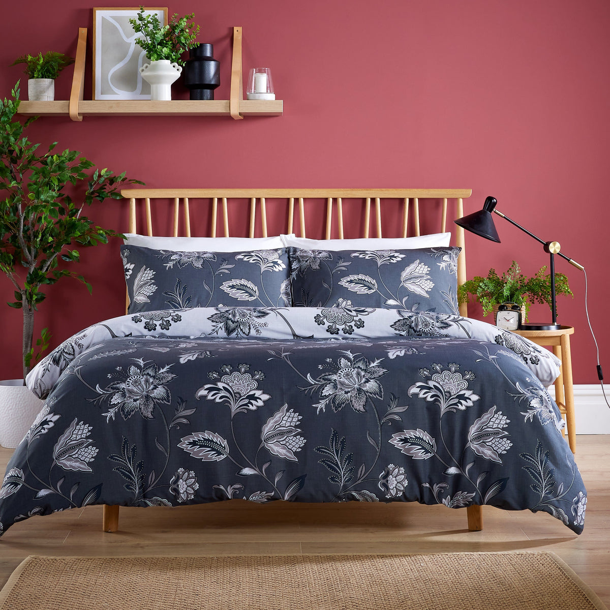 OLIVIA ROCCO Shimla Duvet Cover Set Easy Care Reversible Quilt Cover With Pillowcases – product image 1 of 10