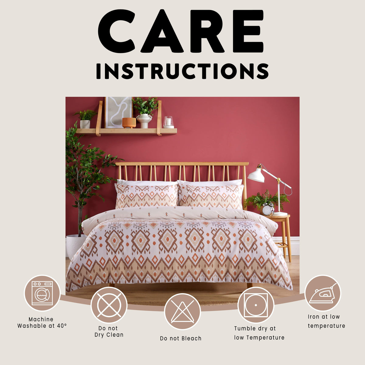 OLIVIA ROCCO Taxila Duvet Cover Set Easy Care Reversible Cotton Mix Super Soft for Everyday Luxury Hotel-Style – product image 4 of 10