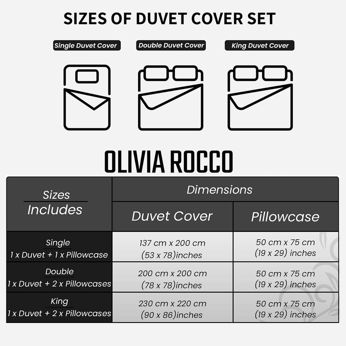 OLIVIA ROCCO Taxila Duvet Cover Set Easy Care Reversible Cotton Mix Super Soft for Everyday Luxury Hotel-Style – product image 1 of 1