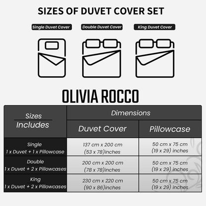 OLIVIA ROCCO Taxila Duvet Cover Set Easy Care Reversible Cotton Mix Super Soft for Everyday Luxury Hotel-Style – product image 1 of 1