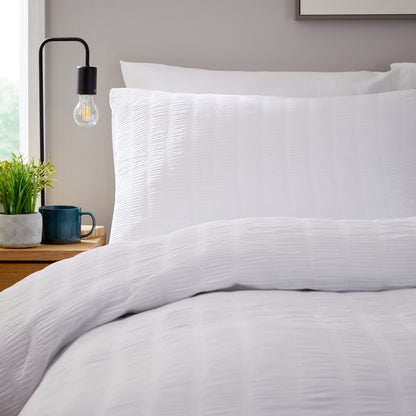 OLIVIA ROCCO Belgravia White Microfibre Duvet Cover Set With Pillowcases Soft Easy Care – product image 2 of 7