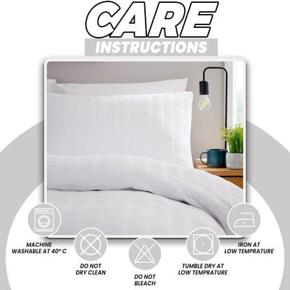 OLIVIA ROCCO Belgravia White Microfibre Duvet Cover Set With Pillowcases Soft Easy Care – product image 6 of 7