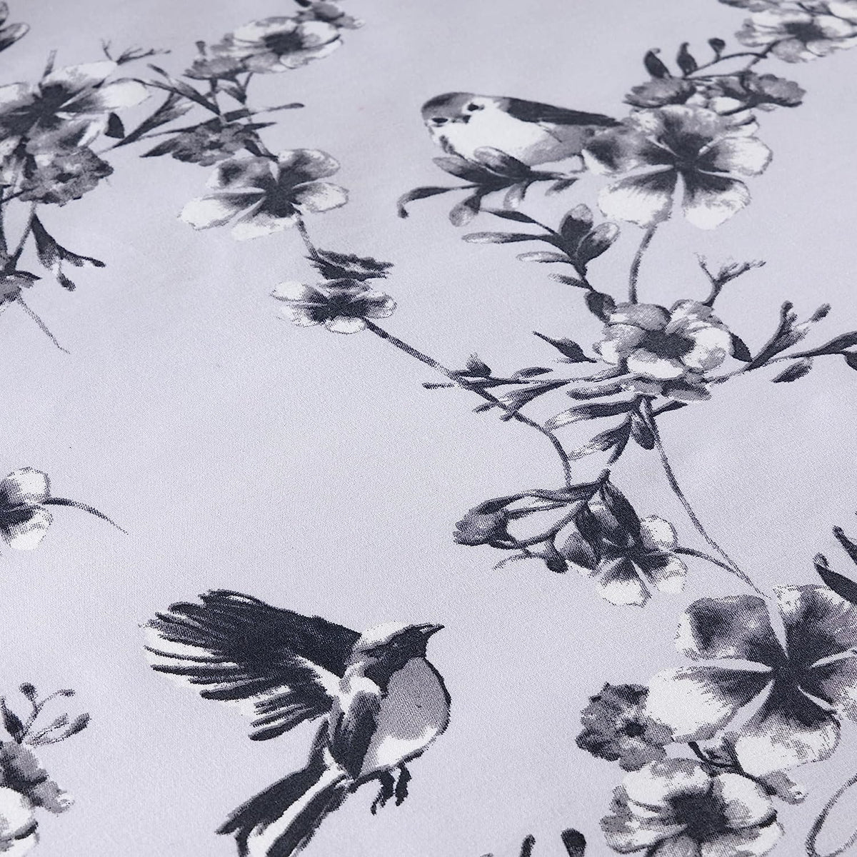 OLIVIA ROCCO Blossom Grey Printed Reversible Quilted Duvet Cover Set Easy Care Hotel-Quality Easy-Care Bedroom – product image 3 of 7