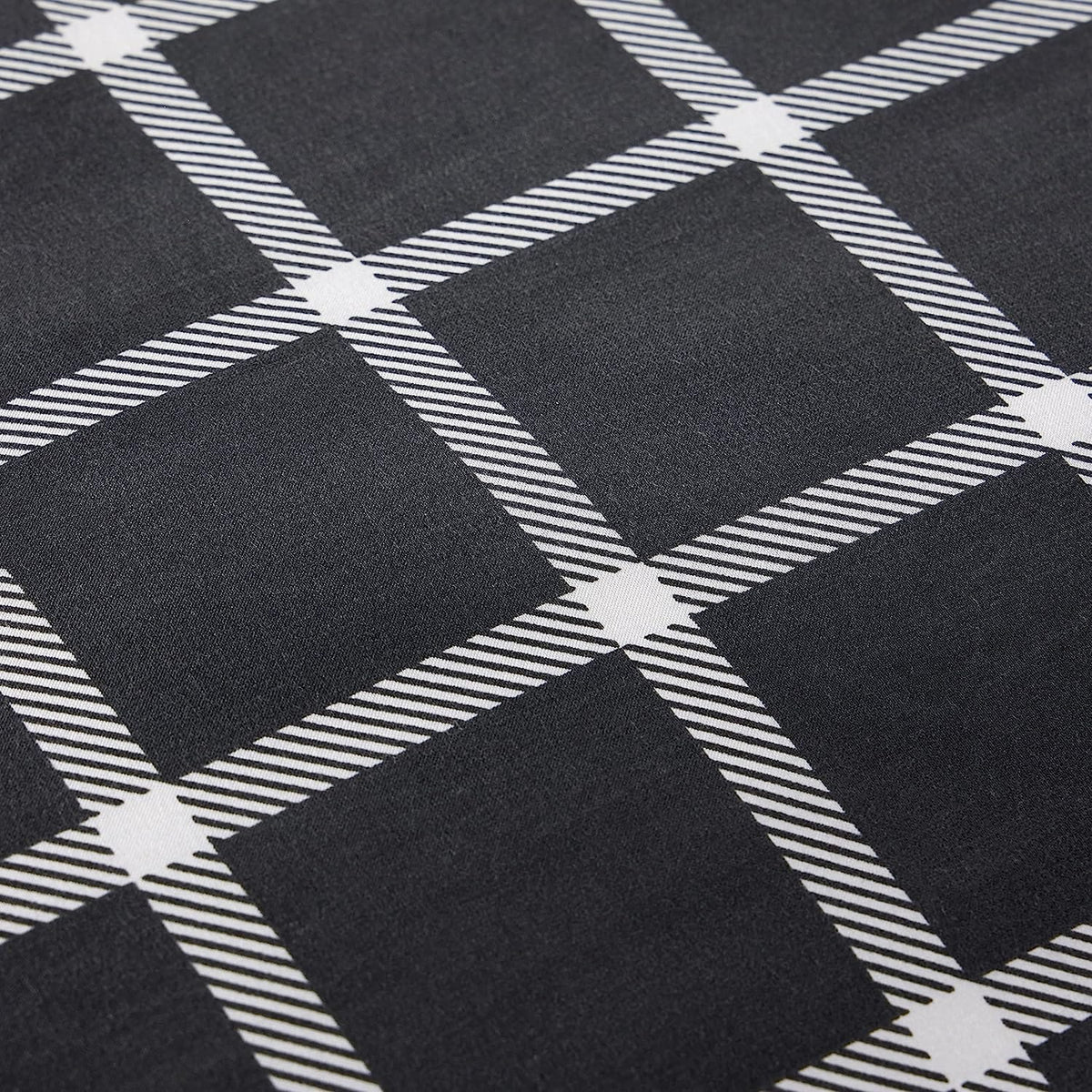 OLIVIA ROCCO Grey Check Reversible Duvet Cover Set Breathable Microfibre Easy Care – product image 3 of 7