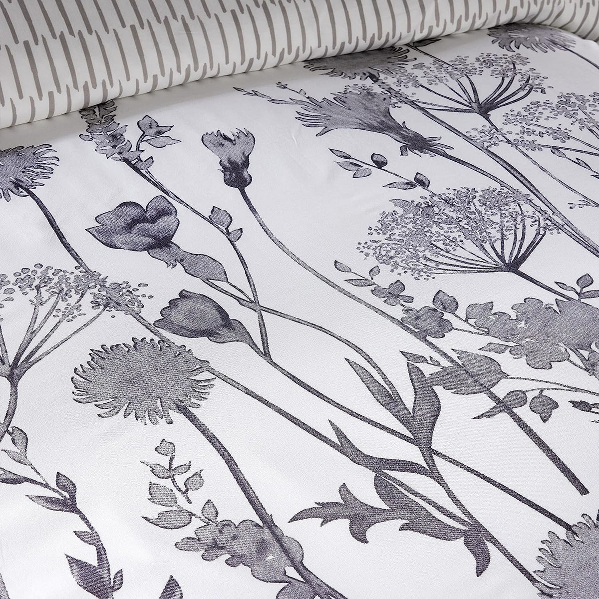 OLIVIA ROCCO Meadow Grey Reversible Duvet Cover Set With Pillowcases Breathable Microfibre for Everyday Luxury Hotel-Style – product image 3 of 7