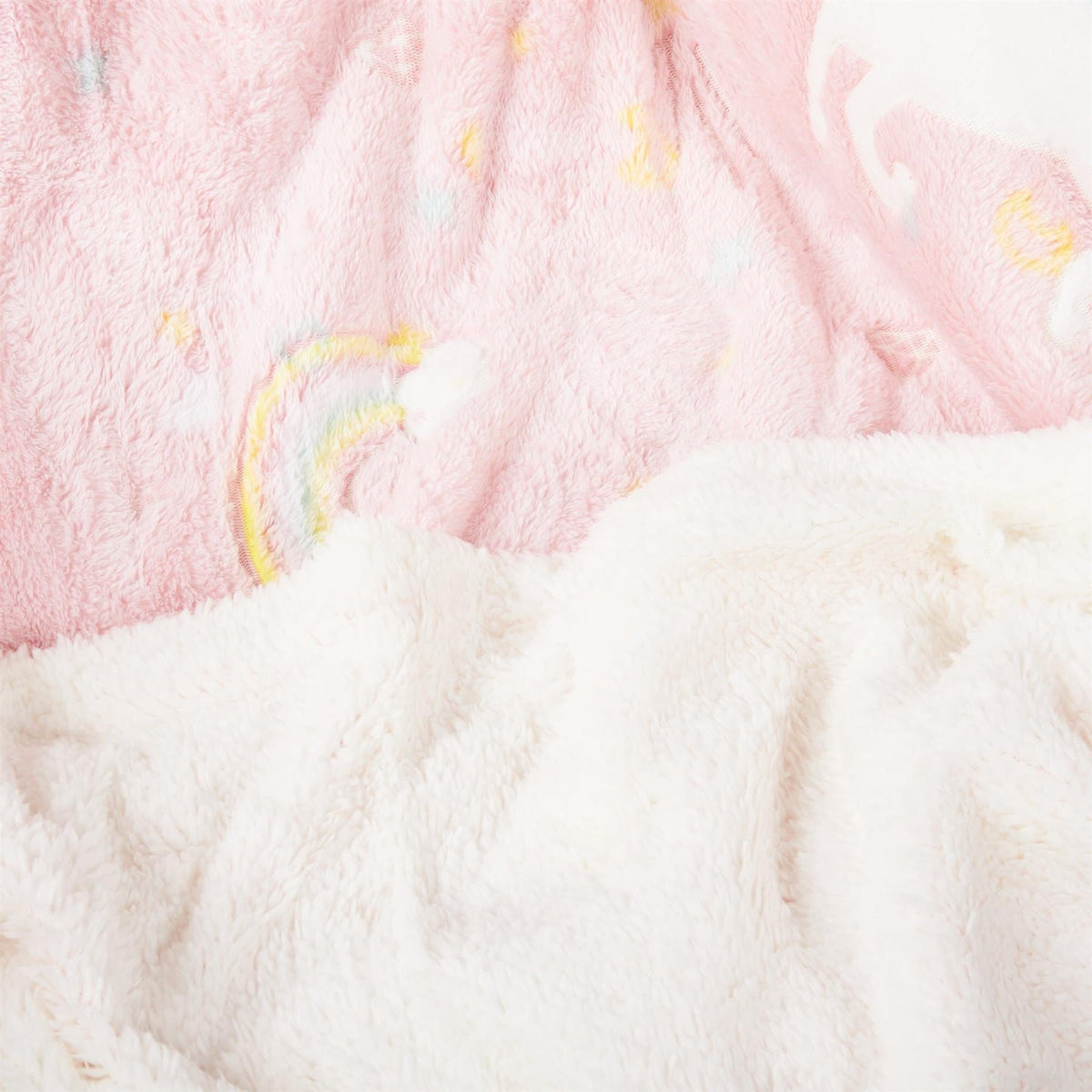 OLIVIA ROCCO Rainbow Unicorn Glow In The Dark Teddy Fleece Duvet Set For Kids Super Soft – product image 8 of 10
