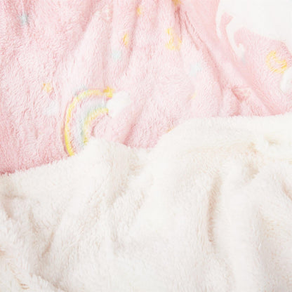 OLIVIA ROCCO Rainbow Unicorn Glow In The Dark Teddy Fleece Duvet Set For Kids Super Soft – product image 8 of 10
