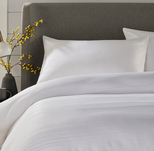 OLIVIA ROCCO Stripe Jacquard Reversible Cotton Blend Duvet Cover Set With Pillowcases – product image 2 of 10