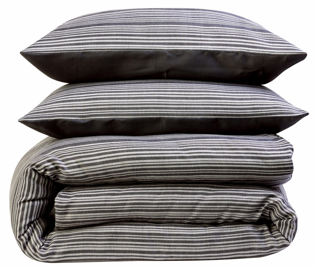 OLIVIA ROCCO Stripe Jacquard Reversible Cotton Blend Duvet Cover Set With Pillowcases – product image 2 of 4