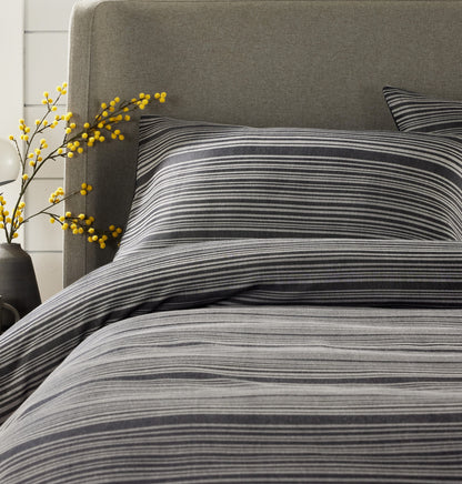 OLIVIA ROCCO Stripe Jacquard Reversible Cotton Blend Duvet Cover Set With Pillowcases – product image 9 of 10