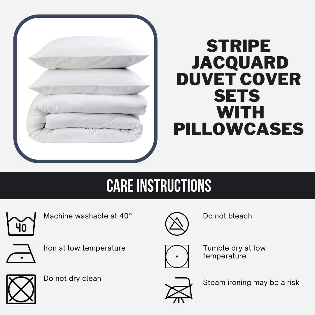 OLIVIA ROCCO Stripe Jacquard Reversible Cotton Blend Duvet Cover Set With Pillowcases – product image 7 of 10