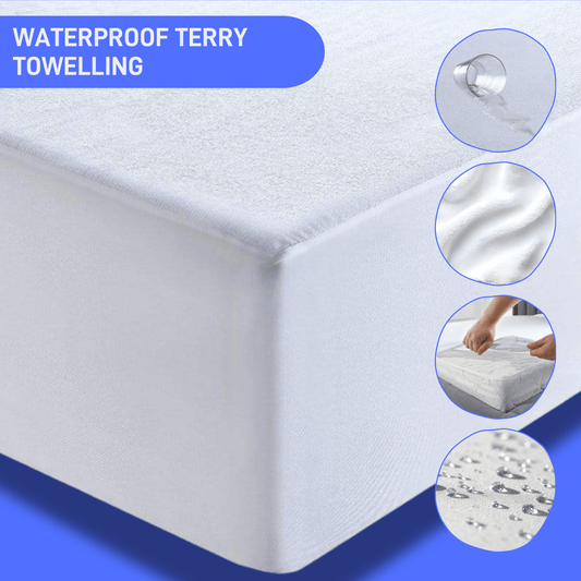 OLIVIA ROCCO Waterproof Terry Towel Mattress Protector With Deep Skirt Highly Absorbent – product image 1 of 10