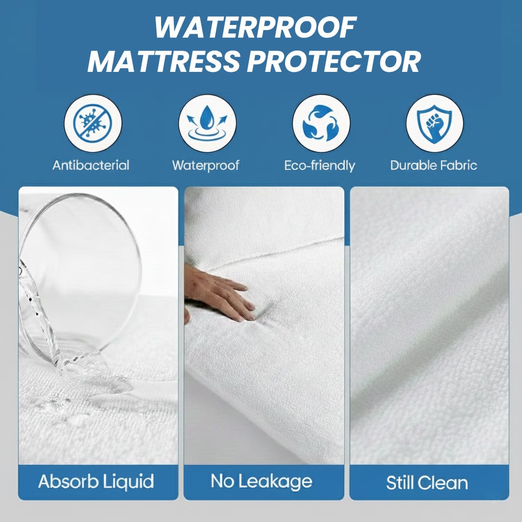 OLIVIA ROCCO Waterproof Terry Towel Mattress Protector With Deep Skirt Highly Absorbent – product image 3 of 10