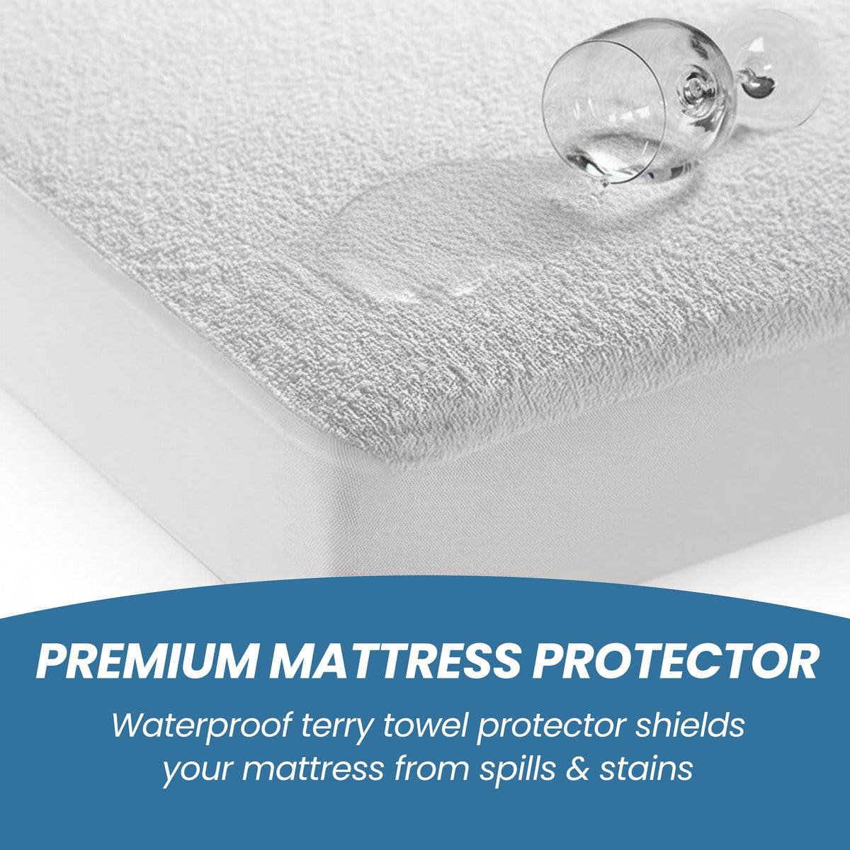 OLIVIA ROCCO Waterproof Terry Towel Mattress Protector With Deep Skirt Highly Absorbent – product image 4 of 10