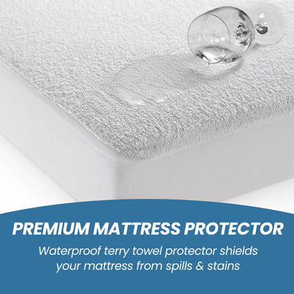 OLIVIA ROCCO Waterproof Terry Towel Mattress Protector With Deep Skirt Highly Absorbent – product image 4 of 10